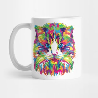 Colorful Artsy Artistic Rainbow Kitten Cat GiftS Mug